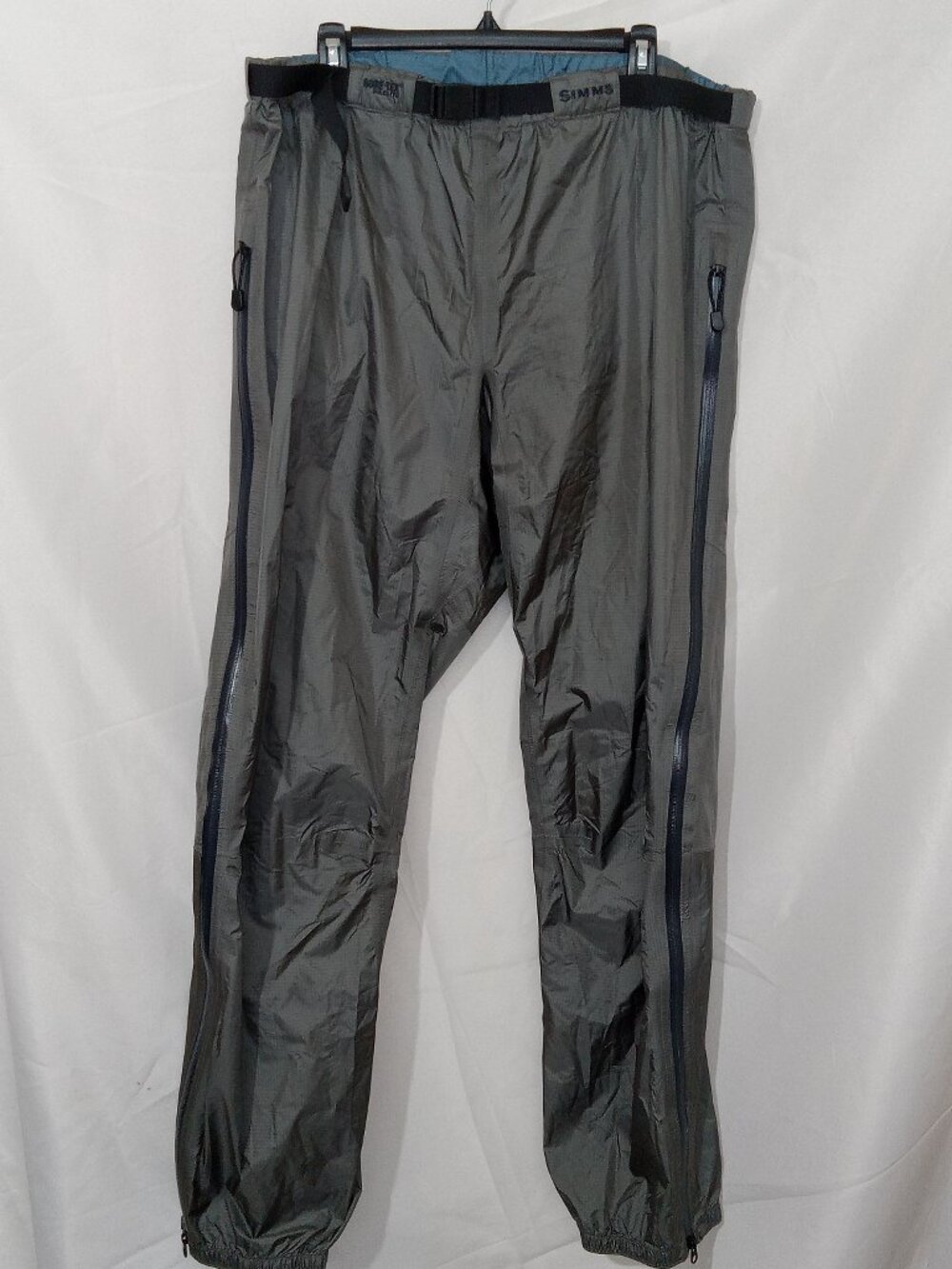 Simms Pants Gore-Tex Paclite Pants Men’s XXL Belted Ripstop Zip Fishing Wading